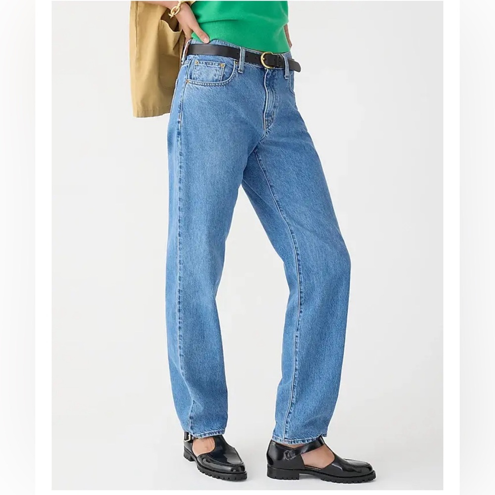 Slouchy-straight dad jean in Blue Reef wash